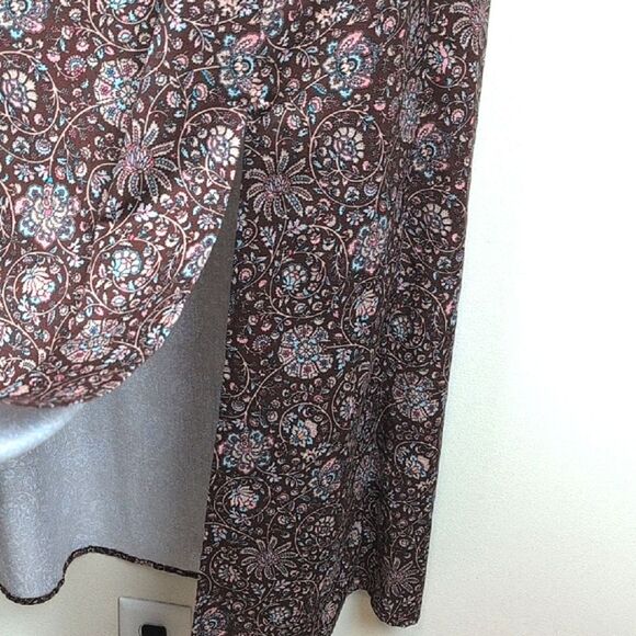 Renata by Renata Gasparian High Neck Floral Long Sleeve Maxi Dress Size L - Picture 9 of 11